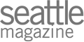 The image contains the logo of "Seattle magazine" with the text in a gray font and stylized appearance.